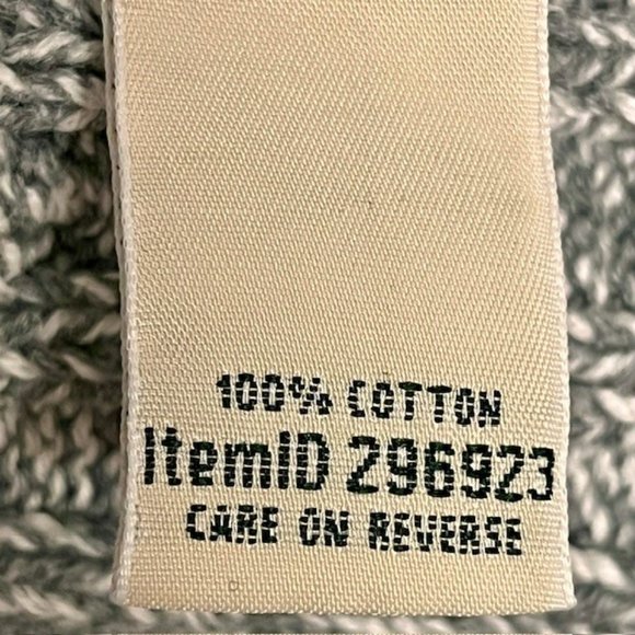 L.L. Bean Cable Knit 100% Cotton Crewneck Sweater - Heathered Gray - L - Picture 9 of 10